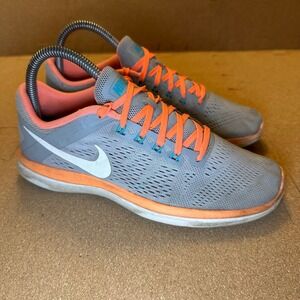 Nike Flex 2016 RN Womens Size 7 Running Shoes Wolf Grey Peach 830751-003 Comfort